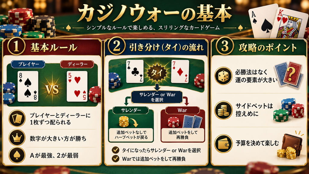 カジノウォーのルールと遊び方